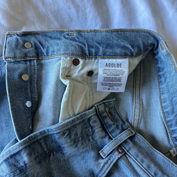Agolde Riley High Rise Straight Crop Jeans Size 25 - Picture 4 of 5